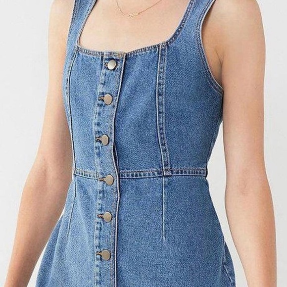 *SOLD* NWT Urban Outfitters Mini Denim Dress - Picture 2 of 6